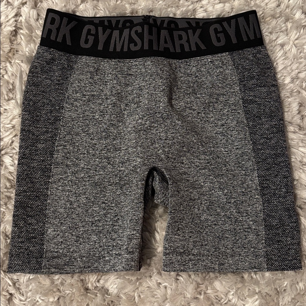 Gymshark Women’s Black and Gray Athletic Shorts. Pre-owned.